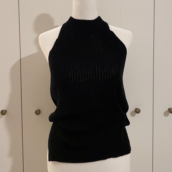 Black Knit Tank Top - Picture 2 of 4